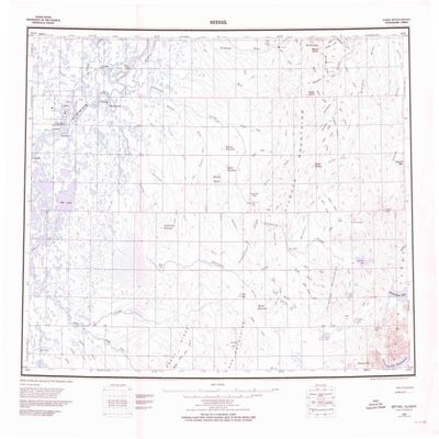 YellowMaps Bethel AK topo map, 1:250000 Scale, 1 X 3 Degree, Historical, 1950, Updated 1976, 23.2 x 30.4 in - Polypropylene