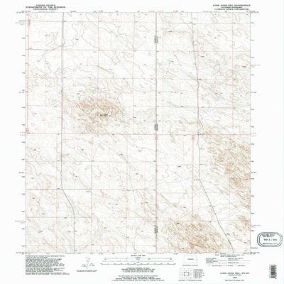YellowMaps Lone Sand Hill WY topo map, 1:24000 Scale, 7.5 X 7.5 Minute, Historical, 1990, Updated 1995, 26.9 x 21.3 in - Polypropylene