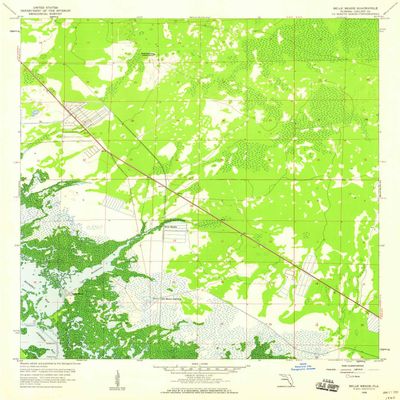 Belle Meade FL topo map, 1:24000 Scale, 7.5 X 7.5 Minute, Historical, 1958, Updated 1959, 26.7 x 22.9 in - Polypropylene