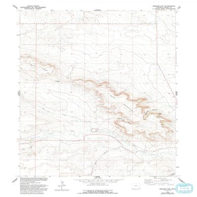 YellowMaps Kessler Gap WY topo map, 1:24000 Scale, 7.5 X 7.5 Minute, Historical, 1960, Updated 1993, 27.2 x 21.6 in - Tyvek