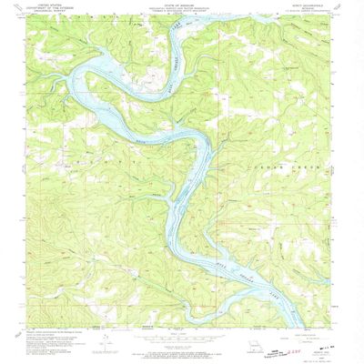 YellowMaps Mincy MO topo map, 1:24000 Scale, 7.5 X 7.5 Minute, Historical, 1956, Updated 1974, 26.9 x 22 in - Tyvek