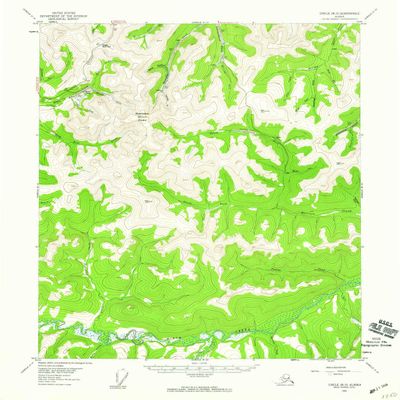YellowMaps Circle B 3 AK topo map, 1:63360 Scale, 15 X 15 Minute, Historical, 1955, Updated 1959, 20.7 x 18 in - Tyvek