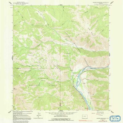 YellowMaps Munger Mountain WY topo map, 1:24000 Scale, 7.5 X 7.5 Minute, Historical, 1963, Updated 1992, 26.8 x 21.3 in - Tyvek