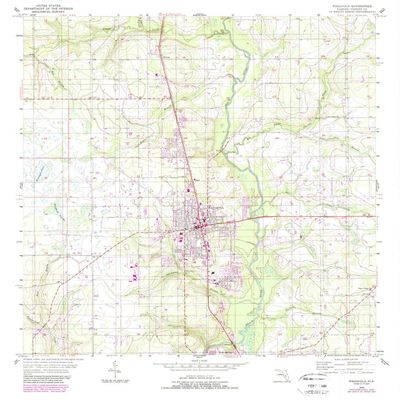 YellowMaps Wauchula FL topo map, 1:24000 Scale, 7.5 X 7.5 Minute, Historical, 1955, Updated 1988, 26.9 x 23 in - Tyvek
