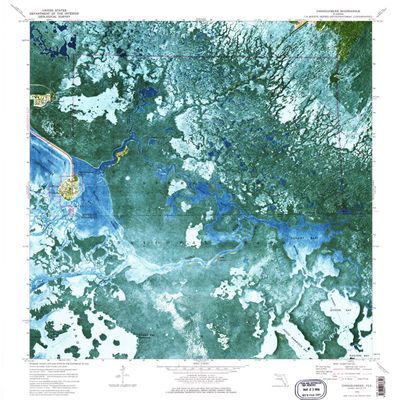 YellowMaps Chokoloskee FL topo map, 1:24000 Scale, 7.5 X 7.5 Minute, Historical, 1974, Updated 1984, 26.9 x 24 in - Polypropylene