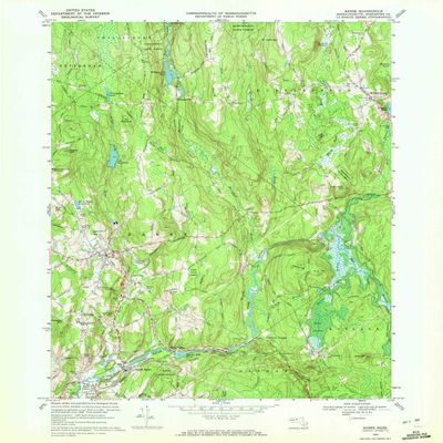 YellowMaps Barre MA topo map, 1:24000 Scale, 7.5 X 7.5 Minute, Historical, 1969, Updated 1972, 26.8 x 22 in - Polypropylene