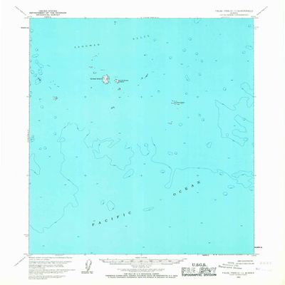 YellowMaps False Pass C 1 AK topo map, 1:63360 Scale, 15 X 15 Minute, Historical, 1963, Updated 1967, 20.9 x 17 in - Polypropylene