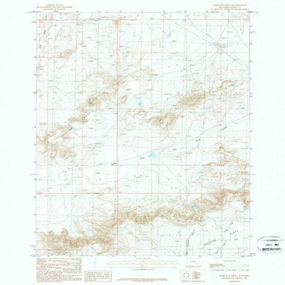 YellowMaps Badland Hills WY topo map, 1:24000 Scale, 7.5 X 7.5 Minute, Historical, 1987, Updated 1987, 26.7 x 21.6 in - Polypropylene