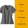 Carhartt womens Women's Multi-pocket V-neck Medical Scrubs Shirt, Pewter, 3X-Large US view 3