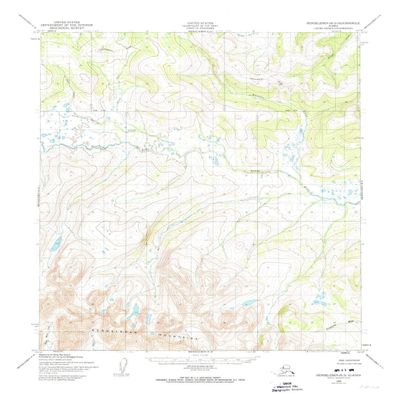 YellowMaps Bendeleben B 2 AK topo map, 1:63360 Scale, 15 X 15 Minute, Historical, 1950, Updated 1974, 21.8 x 18.1 in - Polypropylene