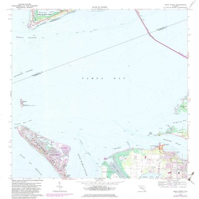 YellowMaps Anna Maria FL topo map, 1:24000 Scale, 7.5 X 7.5 Minute, Historical, 1964, Updated 1982, 26.9 x 23 in - Tyvek