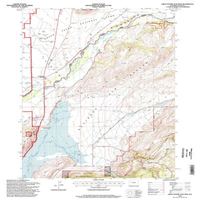 YellowMaps Gros Ventre Junction WY topo map, 1:24000 Scale, 7.5 X 7.5 Minute, Historical, 1996, Updated 1998, 26.8 x 21.6 in - Polypropylene