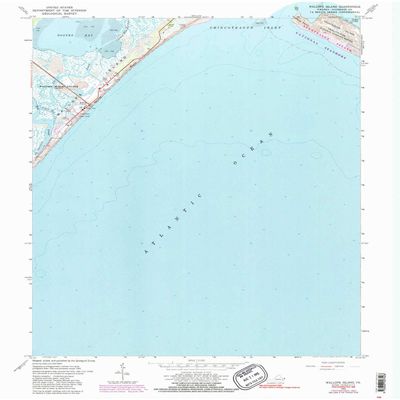 Wallops Island VA topo map, 1:24000 Scale, 7.5 X 7.5 Minute, Historical, 1965, Updated 1991, 27 x 22 in - Tyvek
