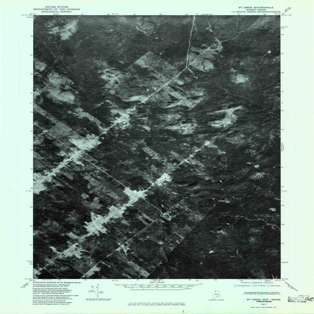 YellowMaps St Omer QC topo map, 1:24000 Scale, 7.5 X 7.5 Minute, Historical, 1977, Updated 1983, 27.1 x 19.8 in - Polypropylene