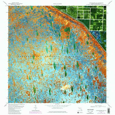 YellowMaps Loxahatchee SE FL topo map, 1:24000 Scale, 7.5 X 7.5 Minute, Historical, 1970, Updated 1984, 26.9 x 24 in - Polypropylene