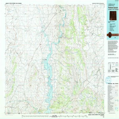 YellowMaps Firehole Canyon WY topo map, 1:100000 Scale, 30 X 60 Minute, Historical, 1980, Updated 1993, 24.1 x 39.9 in - Tyvek