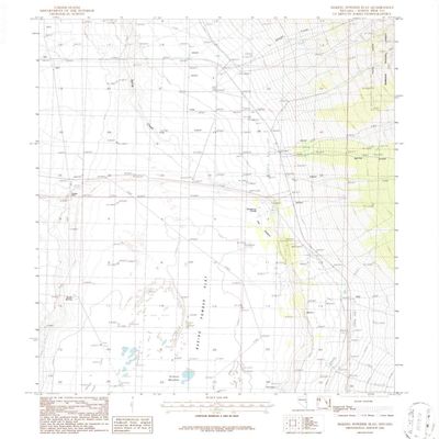 YellowMaps Baking Powder Flat NV topo map, 1:24000 Scale, 7.5 X 7.5 Minute, Historical, 1986, Updated 1987, 26.74 x 21.97 in - Tyvek