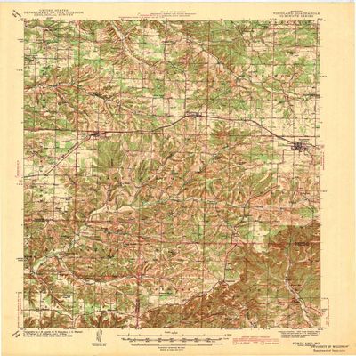 YellowMaps Fordland MO topo map, 1:62500 Scale, 15 X 15 Minute, Historical, 1942, 20.3 x 17 in - Tyvek