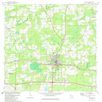 YellowMaps Bonifay FL topo map, 1:24000 Scale, 7.5 X 7.5 Minute, Historical, 1982, Updated 1982, 26.8 x 22 in - Polypropylene