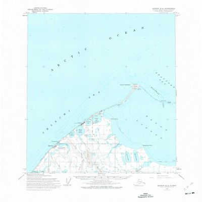 YellowMaps Barrow B 4 AK topo map, 1:63360 Scale, 15 X 15 Minute, Historical, 1973, Updated 1977, 22 x 18.1 in - Polypropylene