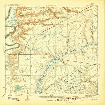 YellowMaps Bristol FL topo map, 1:31680 Scale, 7.5 X 7.5 Minute, Historical, 1945, 20.8 x 17 in - Polypropylene