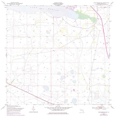 YellowMaps Lake Marian SE FL topo map, 1:24000 Scale, 7.5 X 7.5 Minute, Historical, 1953, Updated 1984, 26.7 x 22.9 in - Polypropylene