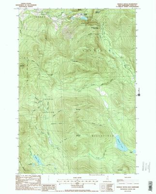YellowMaps Dixville Notch NH topo map, 1:24000 Scale, 7.5 X 7.5 Minute, Historical, 1988, Updated 1988, 26.8 x 21.6 in - Polypropylene
