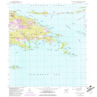 YellowMaps Eastern St Thomas VI topo map, 1:24000 Scale, 7.5 X 7.5 Minute, Historical, 1954, Updated 1983, 26.65 x 21.94 in - Polypropylene