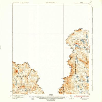 YellowMaps Arnold Pond ME topo map, 1:62500 Scale, 15 X 15 Minute, Historical, 1935, 19.8 x 16.5 in - Polypropylene