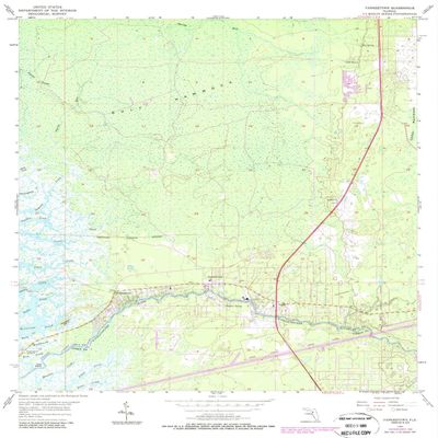 YellowMaps Yankeetown FL topo map, 1:24000 Scale, 7.5 X 7.5 Minute, Historical, 1955, Updated 1988, 26.8 x 22 in - Tyvek