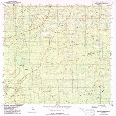 Mallory Swamp NW FL topo map, 1:24000 Scale, 7.5 X 7.5 Minute, Historical, 1954, Updated 1993, 26.7 x 21.6 in - Tyvek
