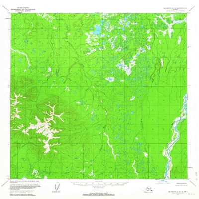 YellowMaps McGrath C 5 AK topo map, 1:63360 Scale, 15 X 15 Minute, Historical, 1955, Updated 1963, 20.8 x 18 in - Polypropylene