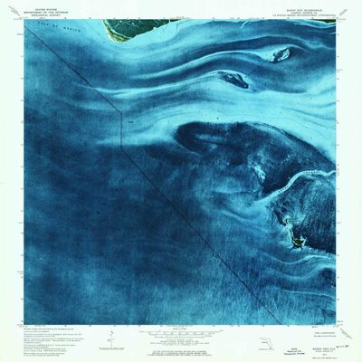 YellowMaps Sandy Key FL topo map, 1:24000 Scale, 7.5 X 7.5 Minute, Historical, 1972, Updated 1976, 26.9 x 24 in - Polypropylene