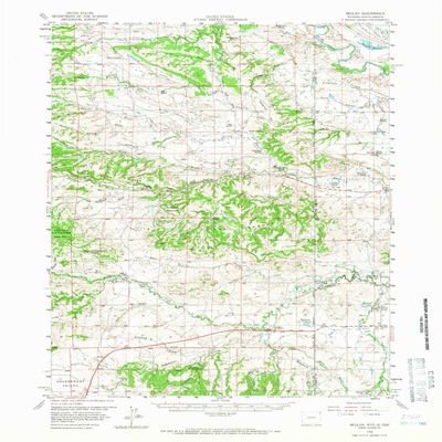 YellowMaps Beulah WY topo map, 1:62500 Scale, 15 X 15 Minute, Historical, 1958, Updated 1966, 20.9 x 16.4 in - Tyvek