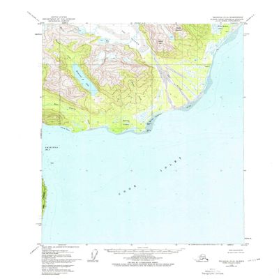 Seldovia D 8 AK topo map, 1:63360 Scale, 15 X 15 Minute, Historical, 1958, Updated 1976, 21.9 x 18.1 in - Polypropylene