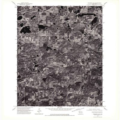 YellowMaps Frederic NW WI topo map, 1:24000 Scale, 7.5 X 7.5 Minute, Historical, 1974, Updated 1976, 27.29 x 22.49 in - Tyvek