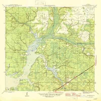 YellowMaps Bayhead FL topo map, 1:31680 Scale, 7.5 X 7.5 Minute, Historical, 1945, 20.7 x 16.9 in - Tyvek