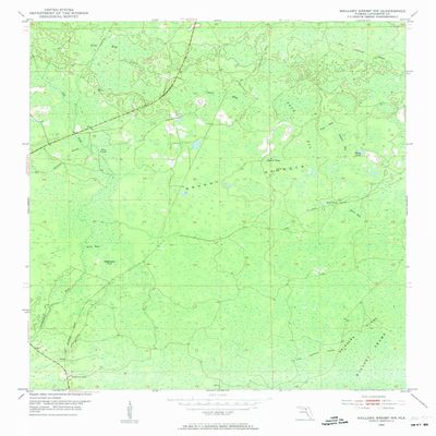 Mallory Swamp NW FL topo map, 1:24000 Scale, 7.5 X 7.5 Minute, Historical, 1954, 27 x 23 in - Polypropylene