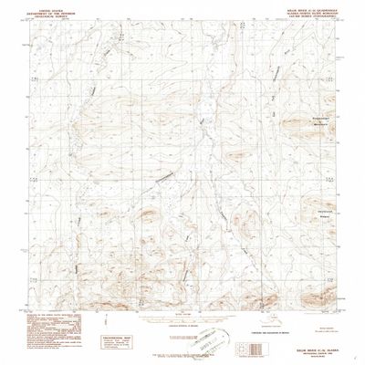 YellowMaps Killik River C 3 AK topo map, 1:63360 Scale, 15 X 15 Minute, Historical, 1986, Updated 1986, 21.8 x 18.1 in - Polypropylene
