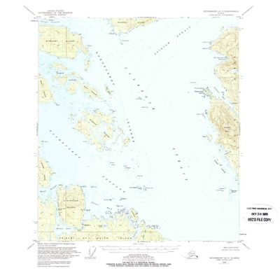 YellowMaps Petersburg A 3 AK topo map, 1:63360 Scale, 15 X 15 Minute, Historical, 1949, Updated 1975, 21.7 x 18 in - Tyvek