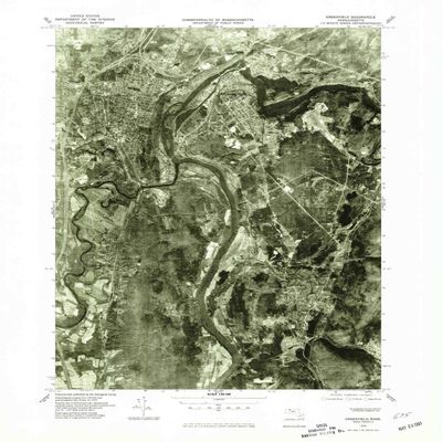 YellowMaps Greenfield MA topo map, 1:25000 Scale, 7.5 X 7.5 Minute, Historical, 1975, Updated 1981, 26.7 x 22 in - Tyvek