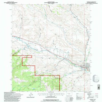 YellowMaps Dubois WY topo map, 1:24000 Scale, 7.5 X 7.5 Minute, Historical, 1991, Updated 1997, 26.8 x 21.7 in - Polypropylene