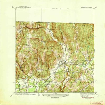 YellowMaps Bernardston MA topo map, 1:31680 Scale, 7.5 X 7.5 Minute, Historical, 1941, 21.7 x 17 in - Polypropylene