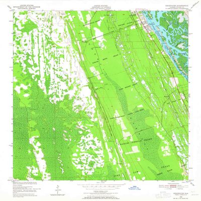 YellowMaps Edgewater FL topo map, 1:24000 Scale, 7.5 X 7.5 Minute, Historical, 1950, Updated 1964, 27 x 23 in - Tyvek