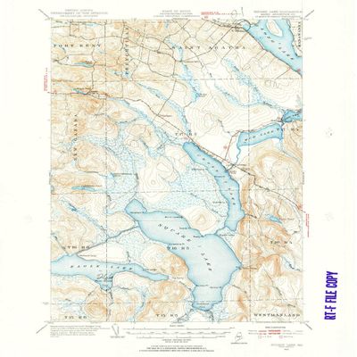 YellowMaps Square Lake ME topo map, 1:62500 Scale, 15 X 15 Minute, Historical, 1953, Updated 1955, 20.7 x 17 in - Polypropylene