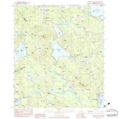 YellowMaps North Sebago ME topo map, 1:24000 Scale, 7.5 X 7.5 Minute, Historical, 1983, Updated 1984, 26.6 x 22 in - Polypropylene