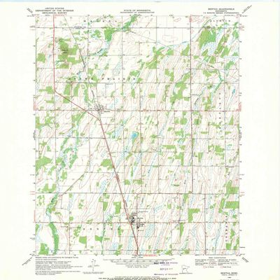 YellowMaps Bertha MN topo map, 1:24000 Scale, 7.5 X 7.5 Minute, Historical, 1969, Updated 1971, 27.23 x 21.53 in - Tyvek