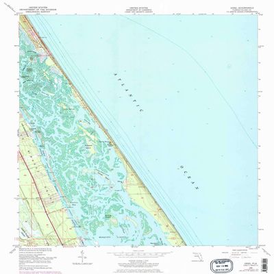 YellowMaps Ariel FL topo map, 1:24000 Scale, 7.5 X 7.5 Minute, Historical, 1950, Updated 1972, 27 x 23 in - Tyvek