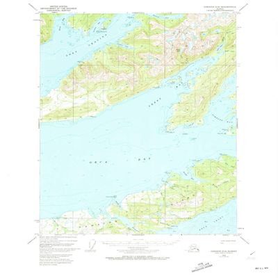 YellowMaps Cordova C 6 AK topo map, 1:63360 Scale, 15 X 15 Minute, Historical, 1950, Updated 1973, 21.8 x 18.1 in - Polypropylene