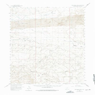 Twelvemile Well WY topo map, 1:62500 Scale, 15 X 15 Minute, Historical, 1958, Updated 1975, 21.9 x 16.9 in - Polypropylene